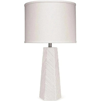 Coastal Style Cream Ceramic High Rise Table Lamp - LOOMLAN - Jamie Young - Table Lamps