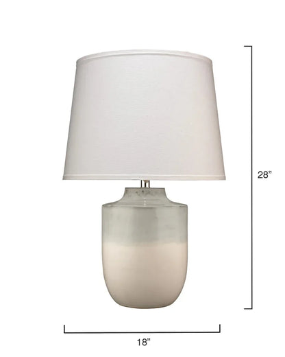 Coastal Style Cream Ceramic Lagoon Table Lamp - LOOMLAN - Jamie Young - Table Lamps