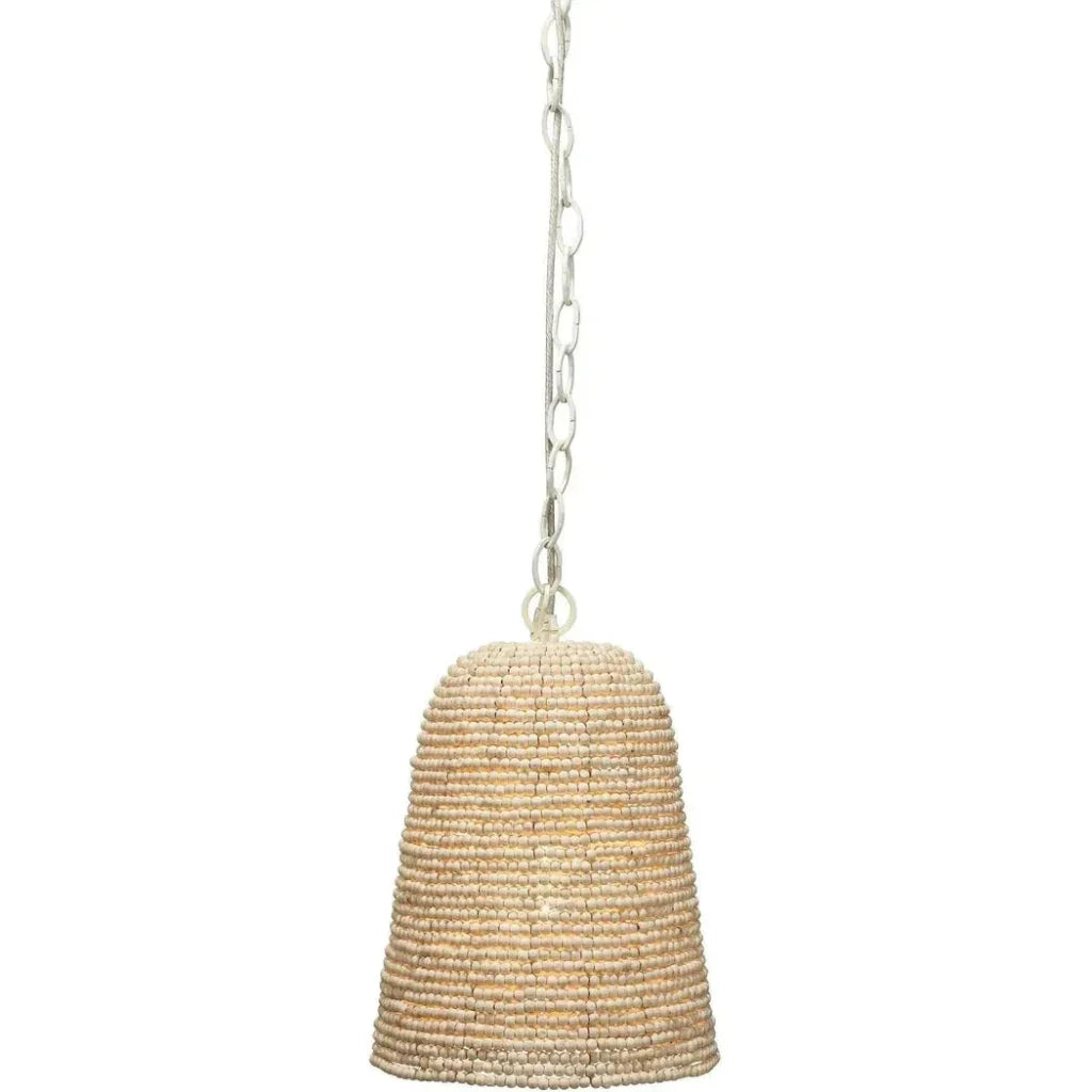 Coastal Style Cream Wood Iron Canal Pendant - LOOMLAN - Jamie Young - Pendants