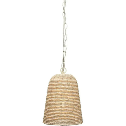 Coastal Style Cream Wood Iron Canal Pendant - LOOMLAN - Jamie Young - Pendants