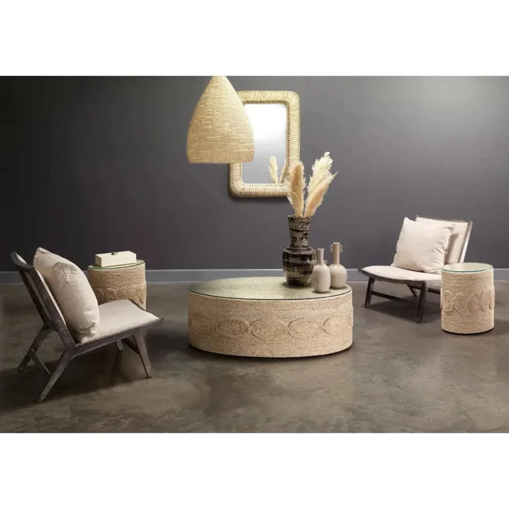 Coastal Style Cream Wood Iron Gulf Steam Pendant - LOOMLAN - Jamie Young - Pendants