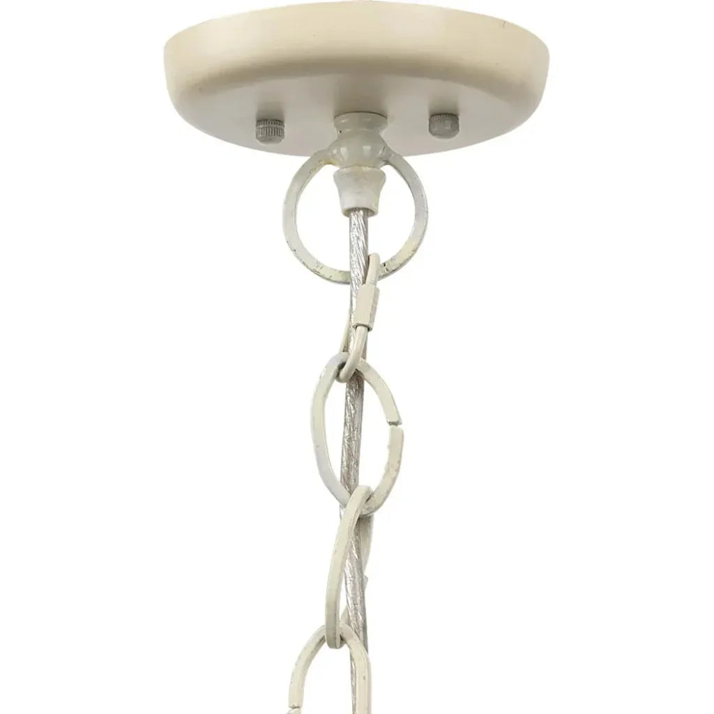 Coastal Style Cream Wood Iron Gulf Steam Pendant - LOOMLAN - Jamie Young - Pendants