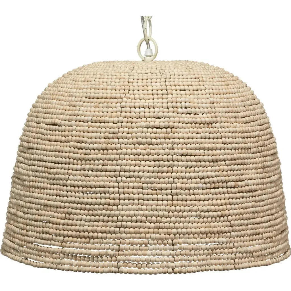 Coastal Style Cream Wood Iron High Tide Pendant - LOOMLAN - Jamie Young - Pendants