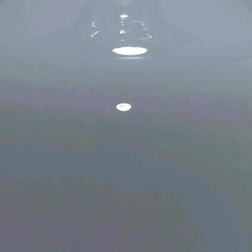 Coastal Style Foggy Grey Glass Plum Jar Table Lamp - LOOMLAN - Jamie Young - Table Lamps