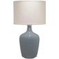 Coastal Style Foggy Grey Glass Plum Jar Table Lamp - LOOMLAN - Jamie Young - Table Lamps