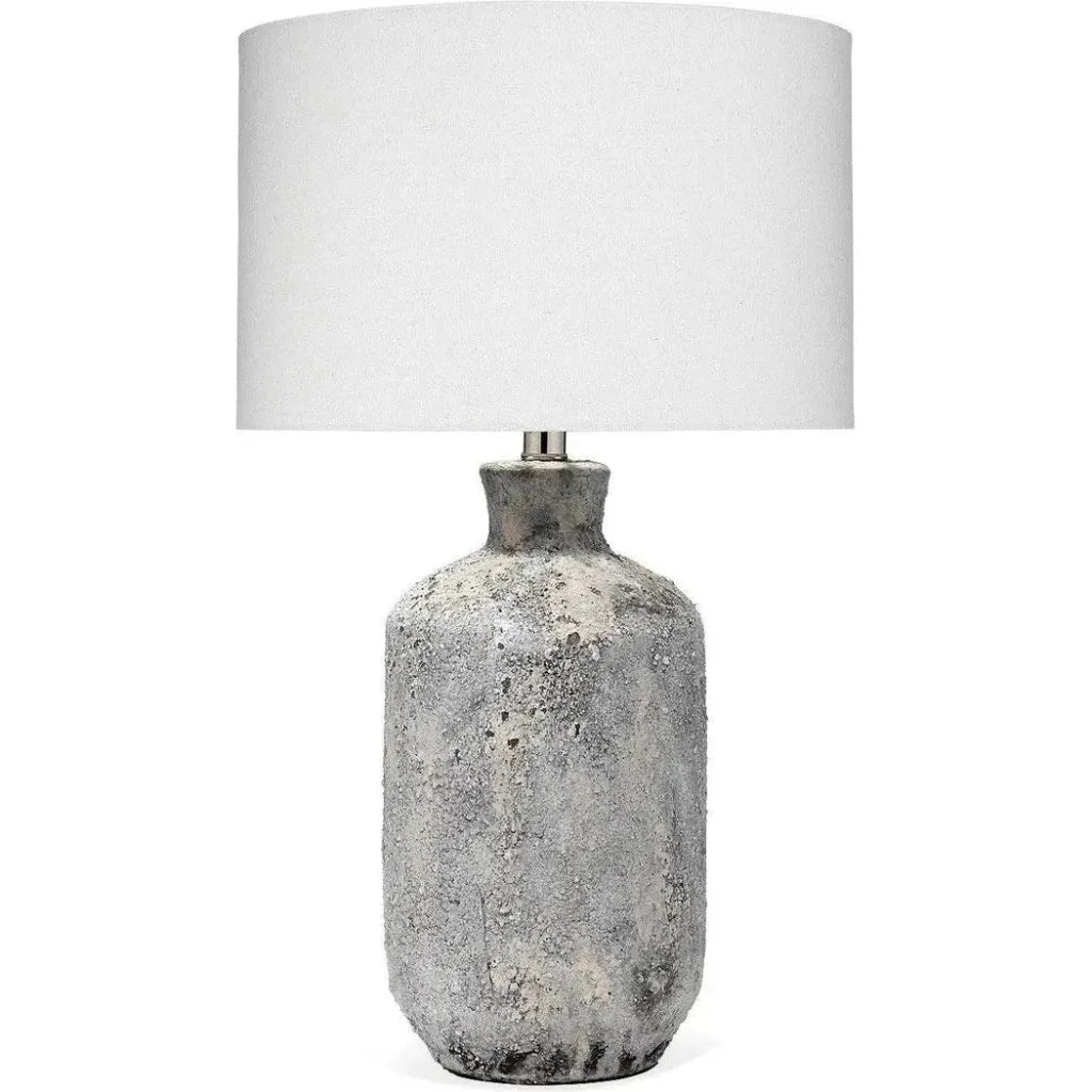 Coastal Style Grey Ceramic Blaire Table Lamp - LOOMLAN - Jamie Young - Table Lamps