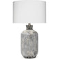 Coastal Style Grey Ceramic Blaire Table Lamp - LOOMLAN - Jamie Young - Table Lamps