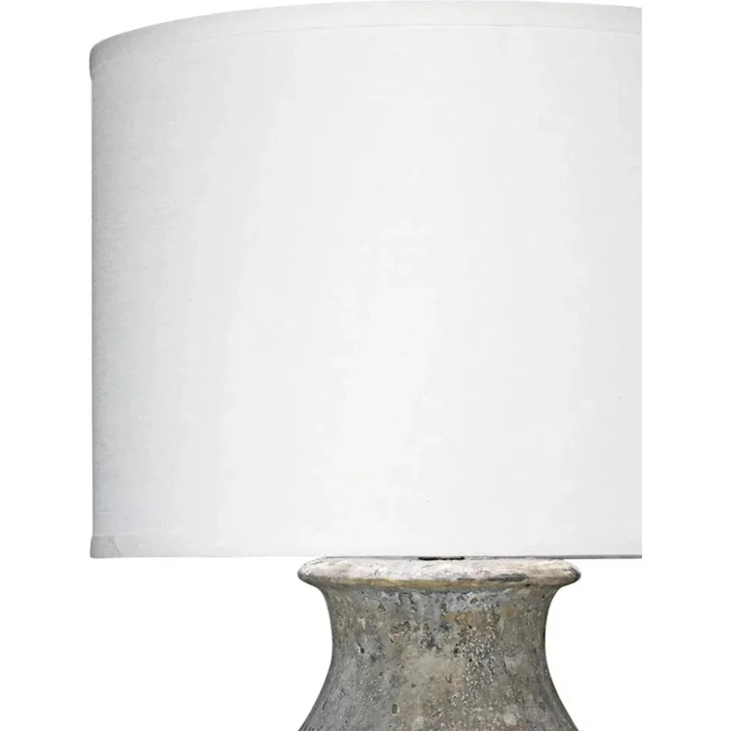 Coastal Style Grey Ceramic Masonry Table Lamp - LOOMLAN - Jamie Young - Table Lamps
