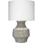 Coastal Style Grey Ceramic Masonry Table Lamp - LOOMLAN - Jamie Young - Table Lamps