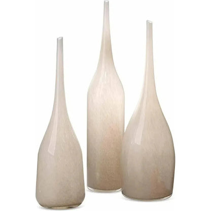 Coastal Style Grey Glass Pixie Vases 3PC - LOOMLAN - Jamie Young - Vases & Jars