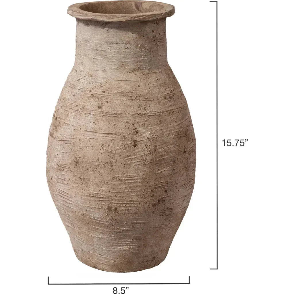 Coastal Style Hazelnut Ceramic Root Decorative Vase - LOOMLAN - Jamie Young - Vases & Jars