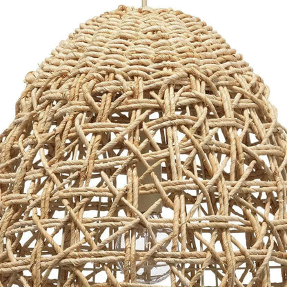 Coastal Style Natural Corn Straw Rope Netted Pendant - LOOMLAN - Jamie Young - Pendants
