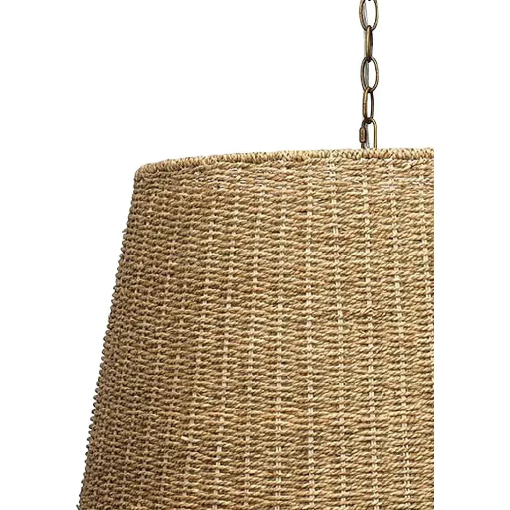 Coastal Style Natural Seagrass Willow Chandelier - LOOMLAN - Jamie Young - Chandeliers