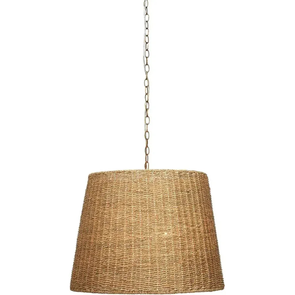 Coastal Style Natural Seagrass Willow Chandelier - LOOMLAN - Jamie Young - Chandeliers