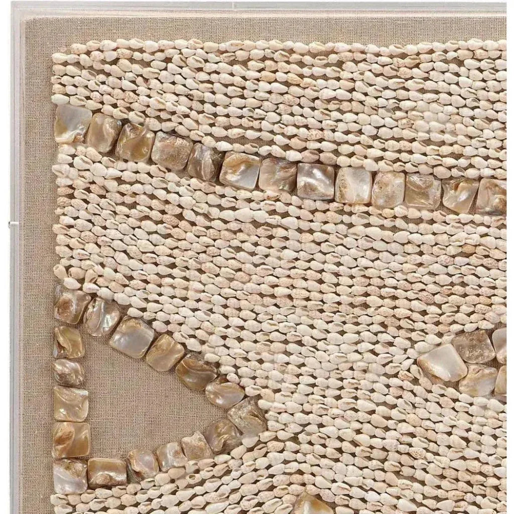 Coastal Style Natural Shells Big Wave Shell Wall Art-Framed Wall Art-Jamie Young-LOOMLAN