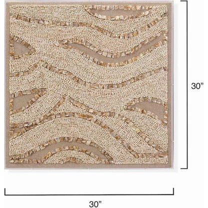 Coastal Style Natural Shells Big Wave Shell Wall Art-Framed Wall Art-Jamie Young-LOOMLAN