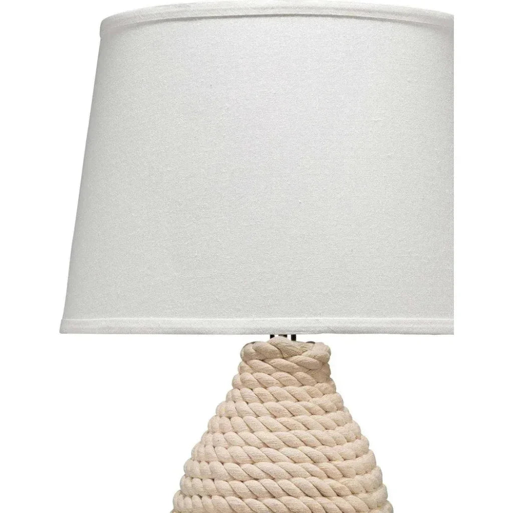 Coastal Style Off - White Rope Table Lamp - LOOMLAN - Jamie Young - Table Lamps
