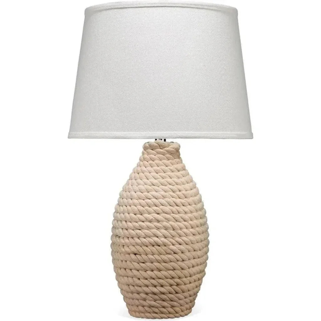 Coastal Style Off - White Rope Table Lamp - LOOMLAN - Jamie Young - Table Lamps
