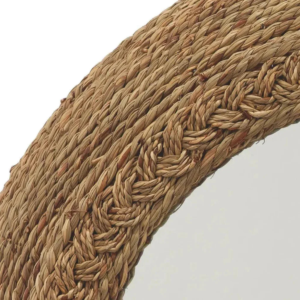 Coastal Style Seagrass Hand - Woven Vertical Wall Mirror - LOOMLAN - Jamie Young - Wall Mirrors