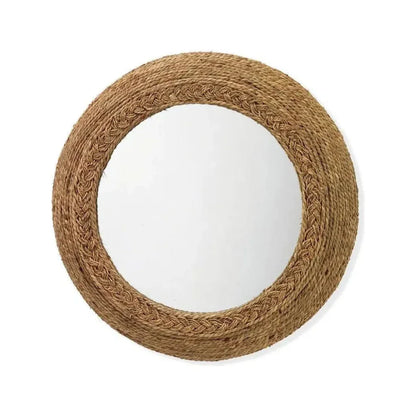 Coastal Style Seagrass Hand - Woven Vertical Wall Mirror - LOOMLAN - Jamie Young - Wall Mirrors