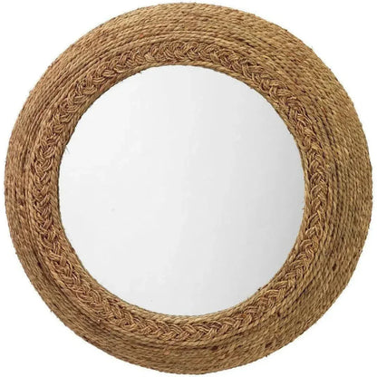Coastal Style Seagrass Hand - Woven Vertical Wall Mirror - LOOMLAN - Jamie Young - Wall Mirrors