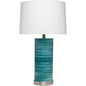 Coastal Style Turquoise Glass Casey Table Lamp - LOOMLAN - Jamie Young - Table Lamps