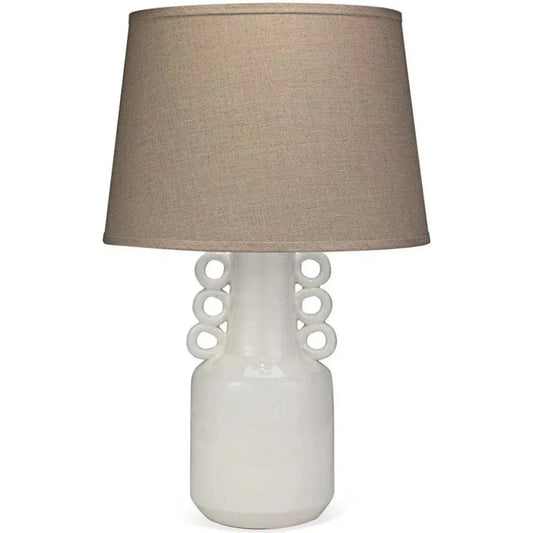 Coastal Style White Ceramic Circus Table Lamp - LOOMLAN - Jamie Young - Table Lamps