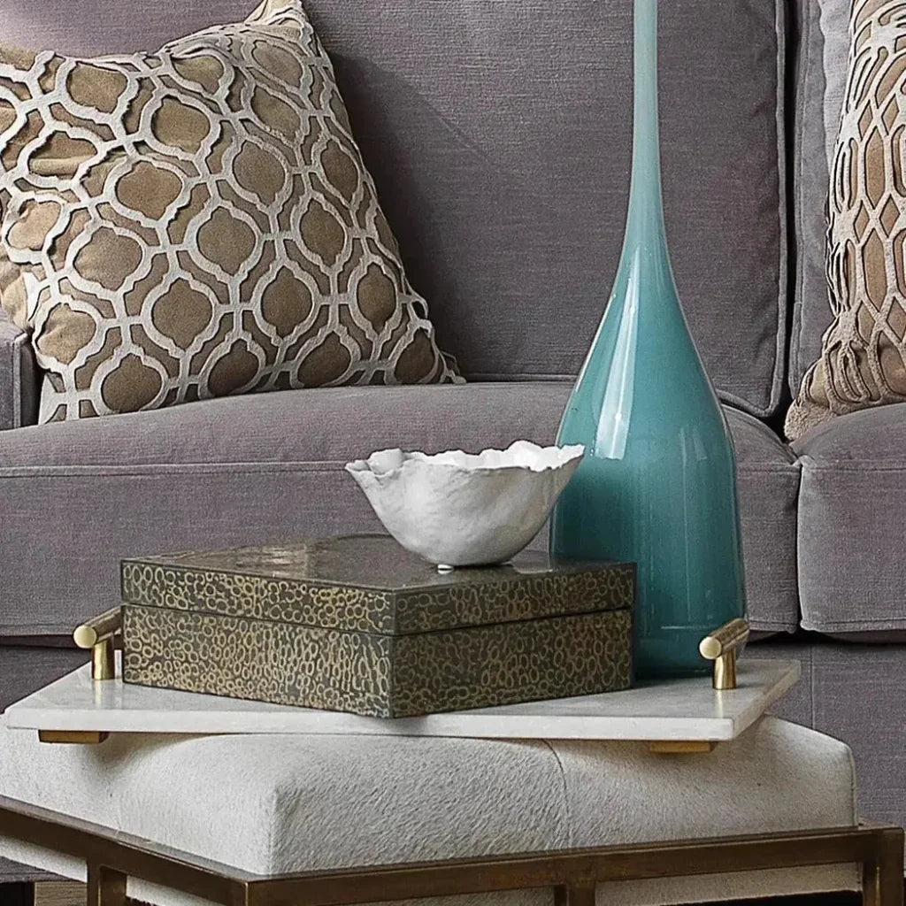 Coastal Style White Ceramic Fleur Ceramic Bowls 3PC - LOOMLAN - Jamie Young - Boxes & Bowls