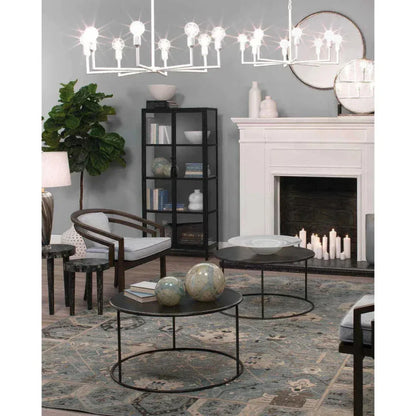 Coastal Style White Gesso Mid - Century Park Chandelier - LOOMLAN - Jamie Young - Chandeliers