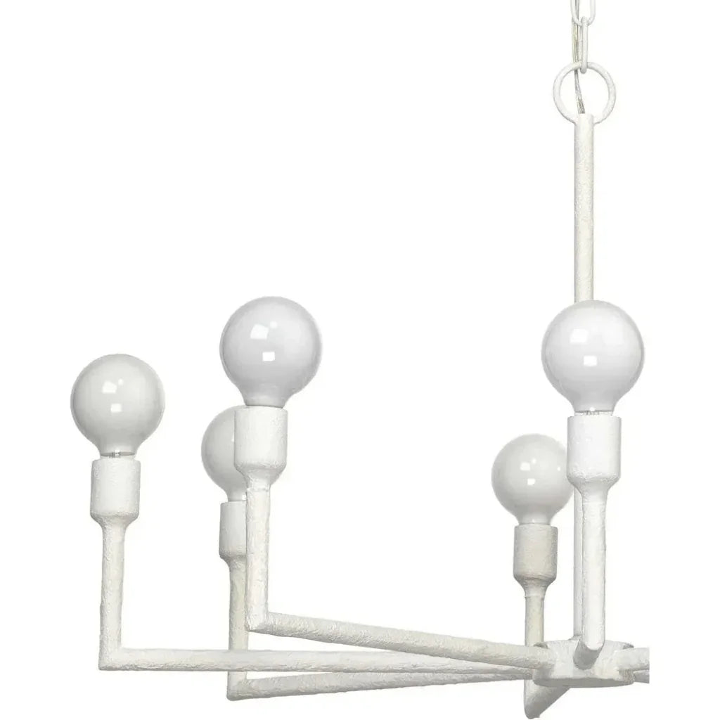 Coastal Style White Gesso Mid - Century Park Chandelier - LOOMLAN - Jamie Young - Chandeliers