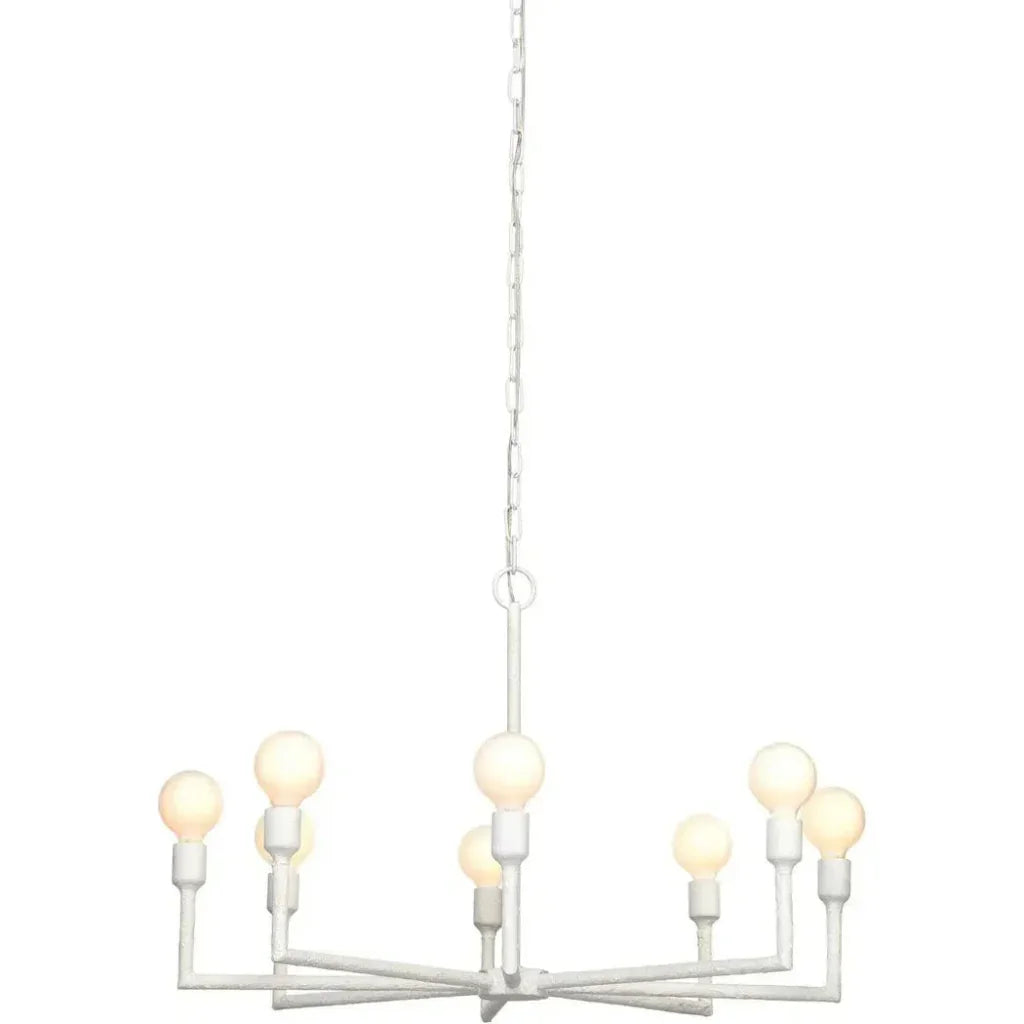 Coastal Style White Gesso Mid - Century Park Chandelier - LOOMLAN - Jamie Young - Chandeliers