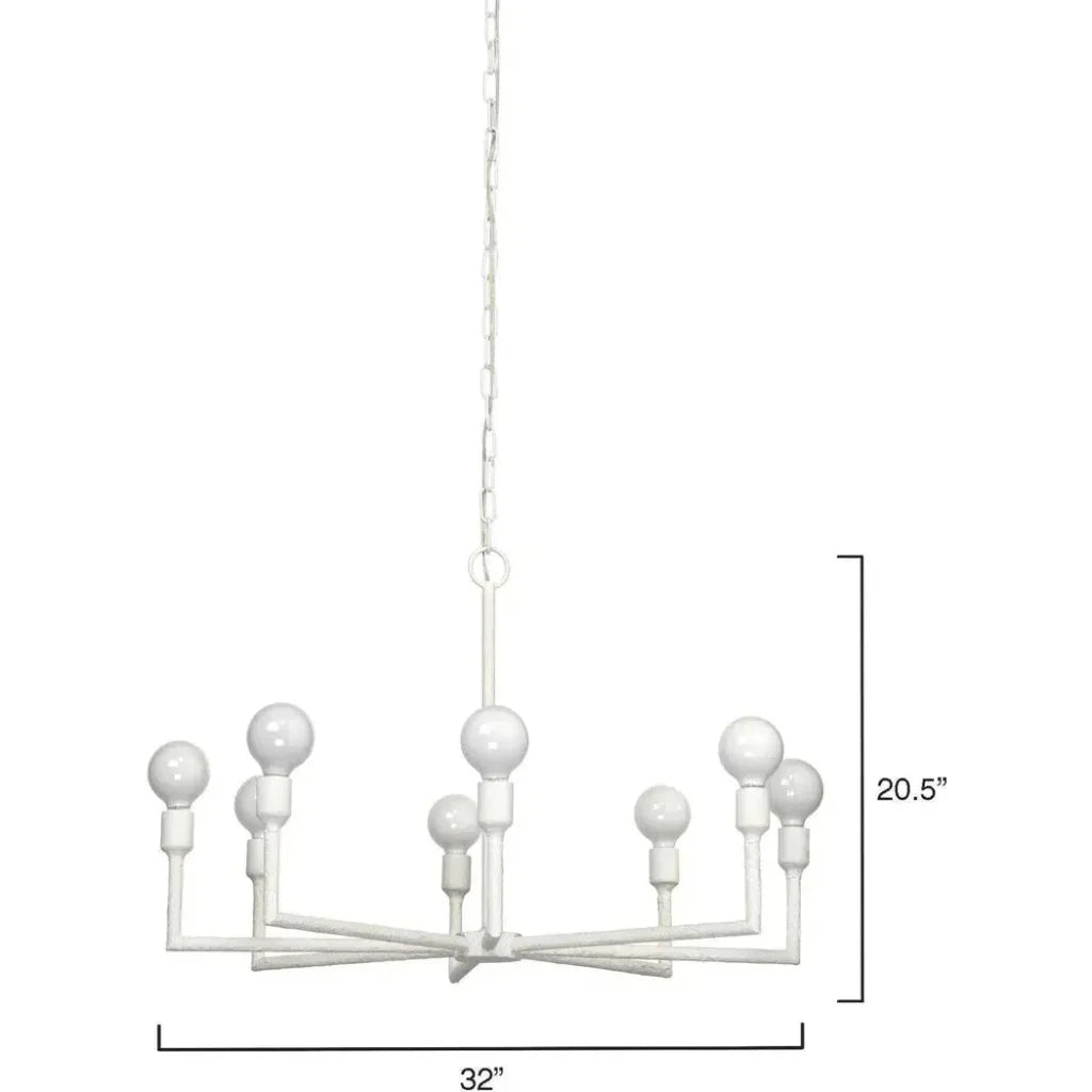 Coastal Style White Gesso Mid - Century Park Chandelier - LOOMLAN - Jamie Young - Chandeliers