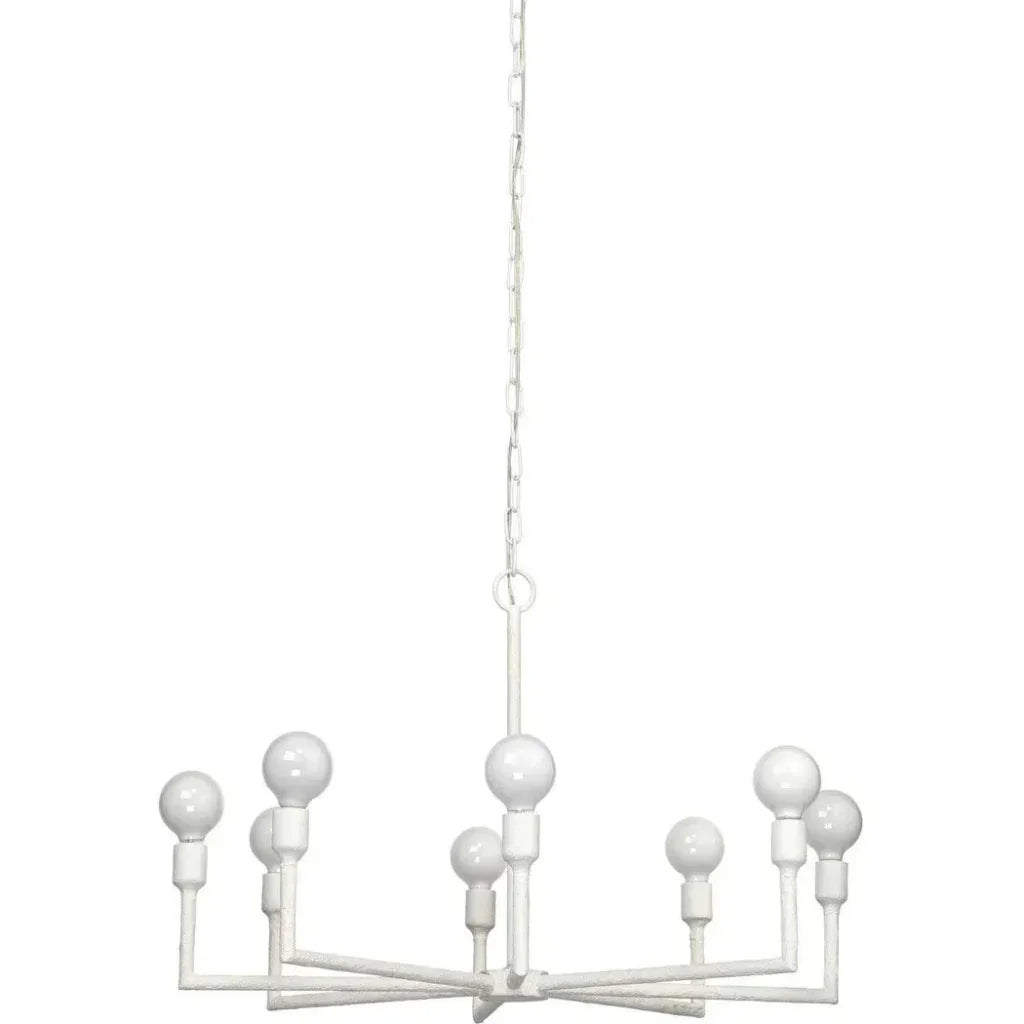 Coastal Style White Gesso Mid - Century Park Chandelier - LOOMLAN - Jamie Young - Chandeliers