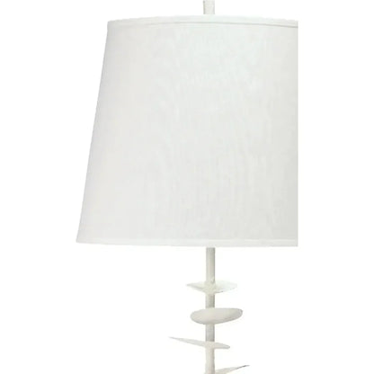 Coastal Style White Gesso Petals Floor Lamp-Floor Lamps-Jamie Young-LOOMLAN