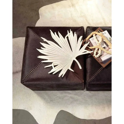 Coastal Style White Polyresin Island Leaf Object - LOOMLAN - Jamie Young - Statues & Sculptures