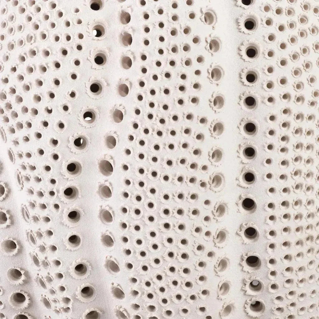 Coastal Style White Porcelain Lunar Sphere - LOOMLAN - Jamie Young - Statues & Sculptures