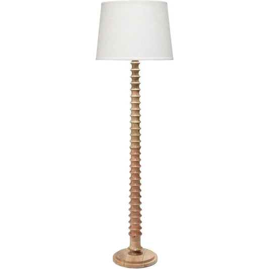 Coastal Style Wood Revolution Floor Lamp-Floor Lamps-Jamie Young-LOOMLAN