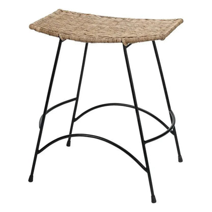 Coastal Style Woven Rattan Wing Counter Stoolout Back - LOOMLAN - Jamie Young - Counter Stools