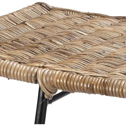 Coastal Style Woven Rattan Wing Counter Stoolout Back - LOOMLAN - Jamie Young - Counter Stools