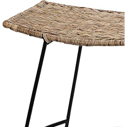 Coastal Style Woven Rattan Wing Counter Stoolout Back - LOOMLAN - Jamie Young - Counter Stools