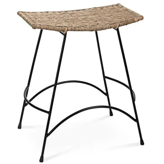 Coastal Style Woven Rattan Wing Counter Stoolout Back - LOOMLAN - Jamie Young - Counter Stools