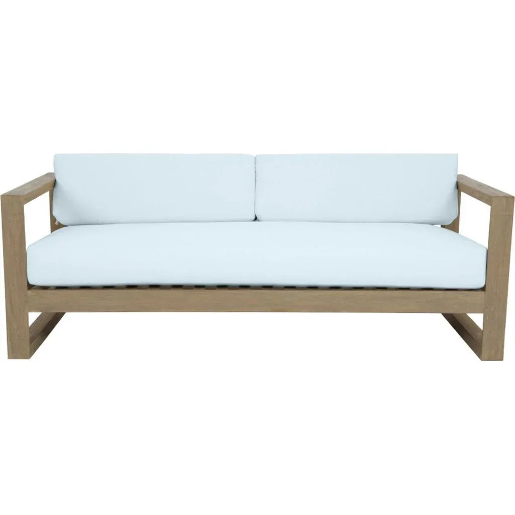 Coastal Teak Sunbrella Outdoor Couch - LOOMLAN - Sunset West - Outdoor Sofas & Loveseats