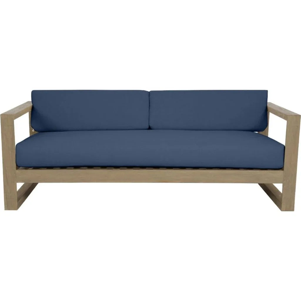 Coastal Teak Sunbrella Outdoor Couch - LOOMLAN - Sunset West - Outdoor Sofas & Loveseats