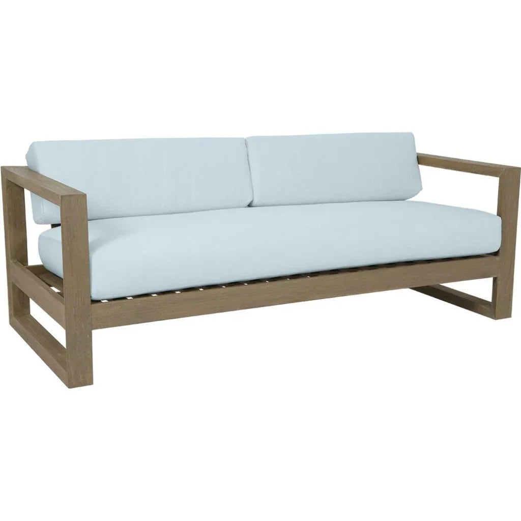 Coastal Teak Sunbrella Outdoor Couch - LOOMLAN - Sunset West - Outdoor Sofas & Loveseats