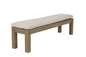 Coastal Teak Sunbrella Outdoor Dining Bench-Outdoor Benches-Sunset West-Canvas Canvas-LOOMLAN