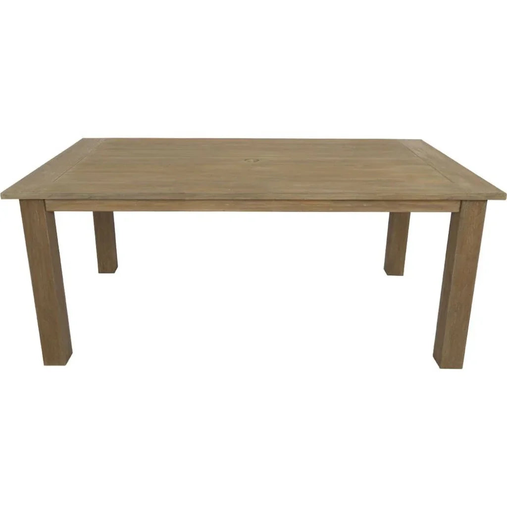 Coastal Teak Timeless Outdoor Dining Table-Outdoor Dining Tables-Sunset West-Rectangle-LOOMLAN