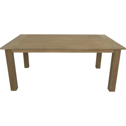 Coastal Teak Timeless Outdoor Dining Table-Outdoor Dining Tables-Sunset West-Rectangle-LOOMLAN