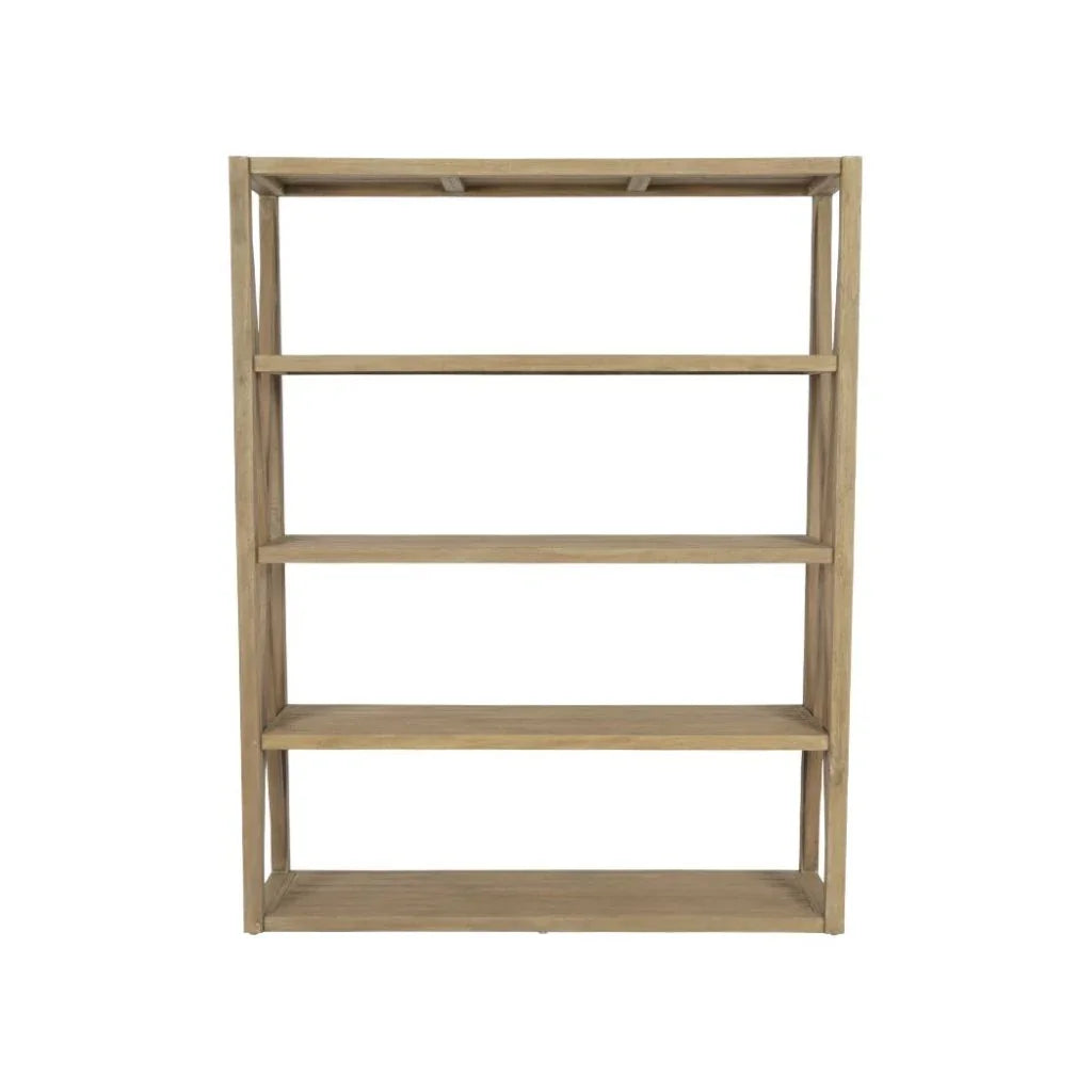 Coastal Teak Verticle X Outdoor Etagere-Etageres-Sunset West-LOOMLAN
