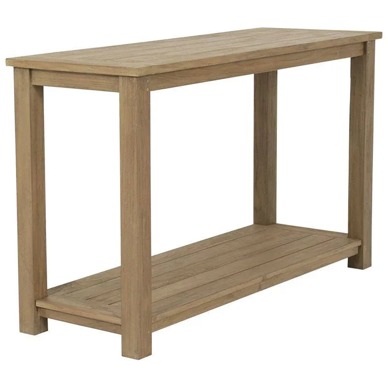 Coastal Teak Wood Outdoor Couch Table - LOOMLAN - Sunset West - Outdoor Side Tables