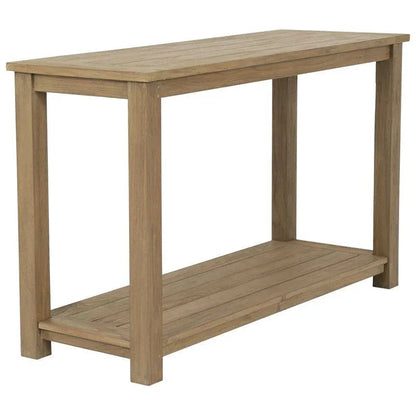 Coastal Teak Wood Outdoor Couch Table - LOOMLAN - Sunset West - Outdoor Side Tables